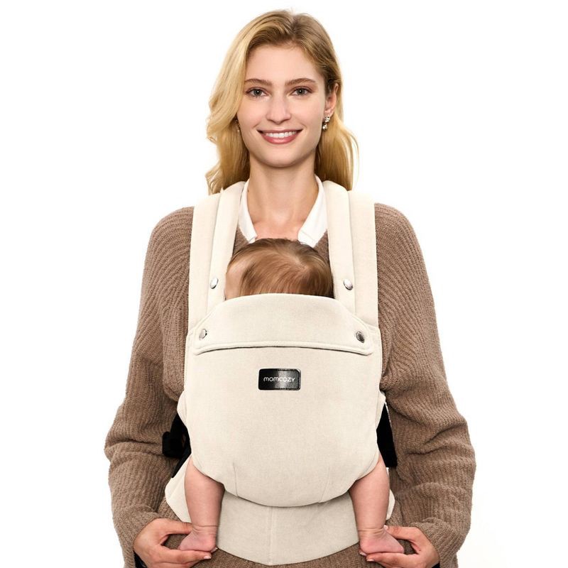 slide 1 of 6, Momcozy Baby Carrier with Natural Cotton Linen - Light Amber, 1 ct