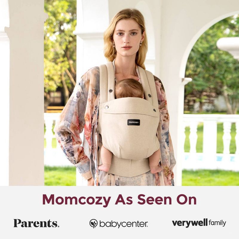 slide 6 of 6, Momcozy Baby Carrier with Natural Cotton Linen - Light Amber, 1 ct