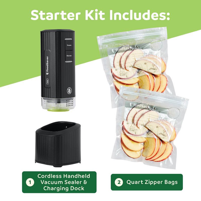 slide 6 of 6, FoodSaver Handheld Vacuum Sealer Black, 1 ct