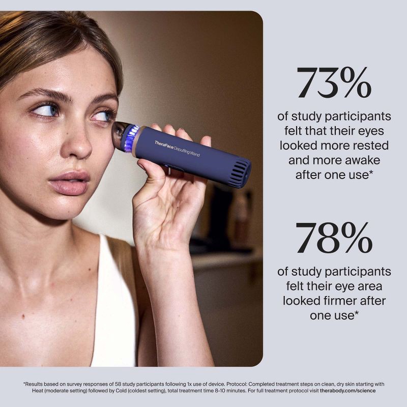 slide 8 of 13, Therabody TheraFace Depuffing Cold & Heat Facial Treatment Wand - Indigo, 1 ct