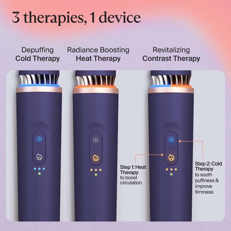 slide 12 of 13, Therabody TheraFace Depuffing Cold & Heat Facial Treatment Wand - Indigo, 1 ct