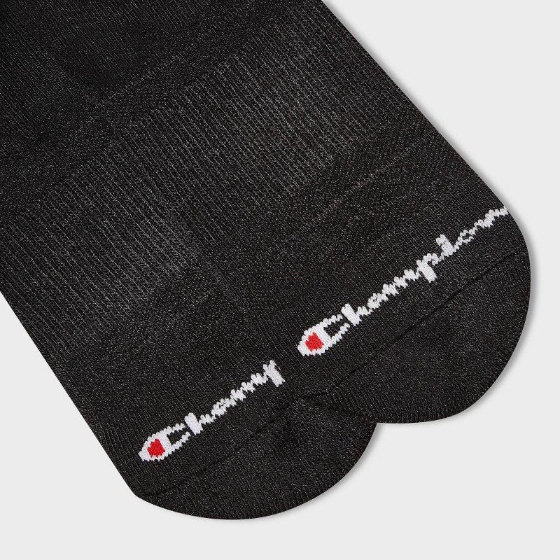 slide 3 of 3, Champion Iconic Essentials Women's 6pk Cushioned Low Cut Socks - Black 4-10, 6 ct