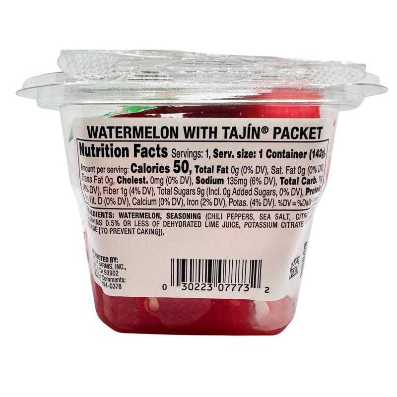 slide 2 of 3, Watermelon Chunks with Tajin Fruit Cup - 5oz, 5 oz