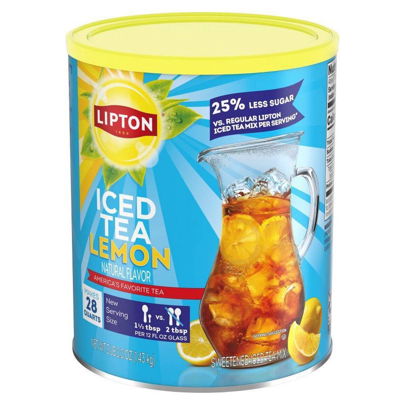 slide 2 of 5, Lipton Reduced Sugar Lemon Iced Tea Mix - 50.2oz, 50.2 oz