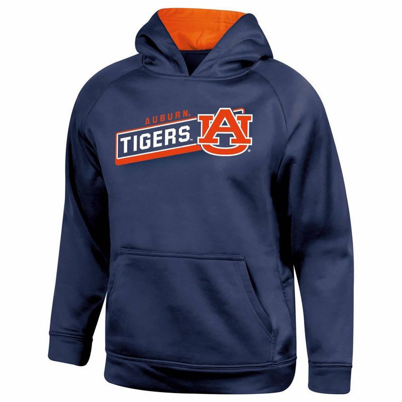 slide 1 of 3, NCAA Auburn Tigers Boys' Gray Hooded Sweatshirt - XL, 1 ct