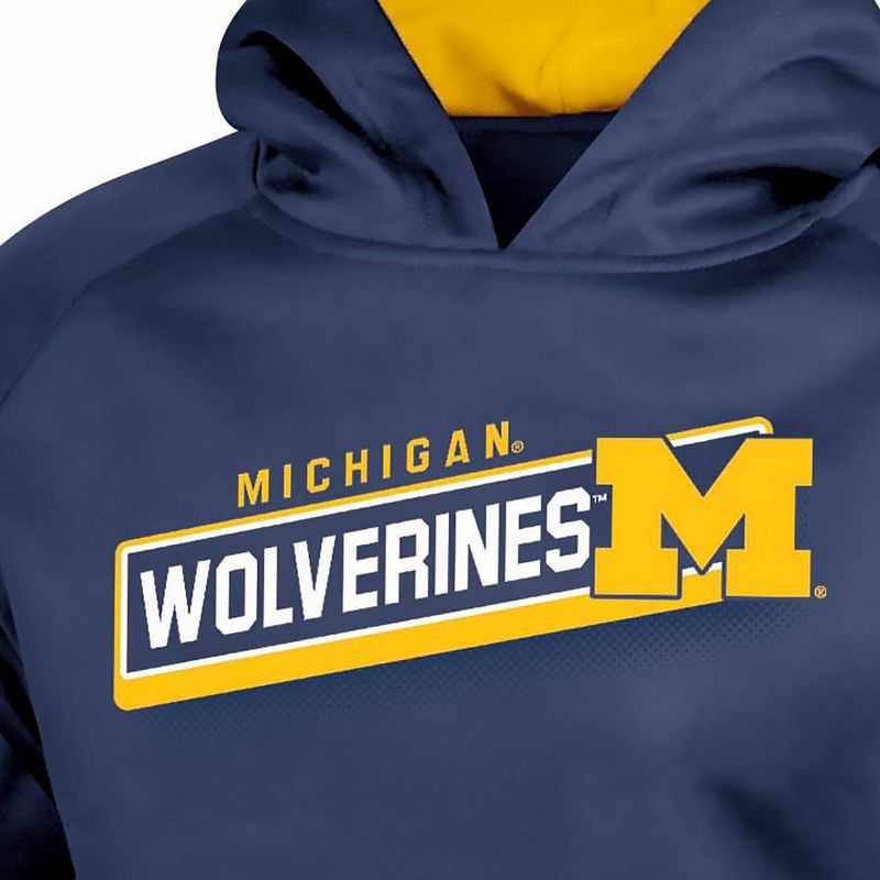 slide 3 of 3, NCAA Michigan Wolverines Boys' Gray Hooded Sweatshirt - M, 1 ct