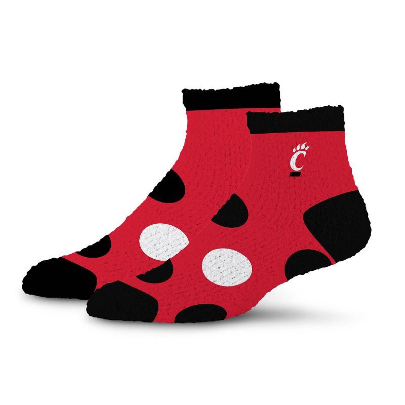 slide 1 of 3, NCAA Cincinnati Bearcats Big Dot Fuzzy Sleep Soft Socks, 1 ct
