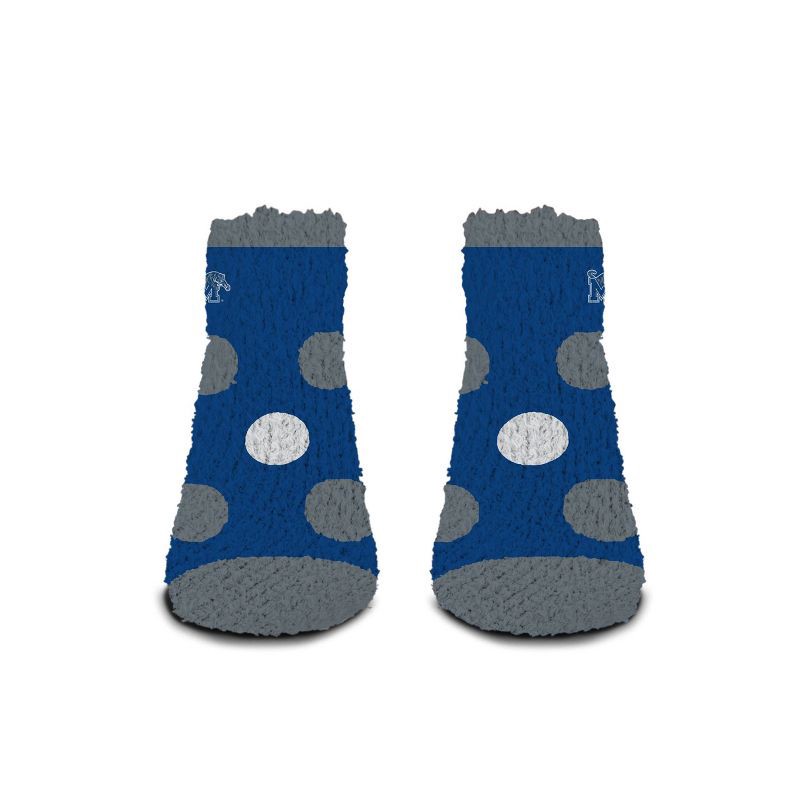 slide 3 of 3, NCAA Memphis Tigers Big Dot Fuzzy Sleep Soft Socks: Polka Dot Knit Ankle Apparel, 1 ct
