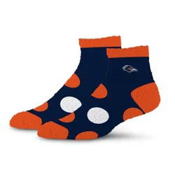 NCAA Texas San Antonio Roadrunners Big Dot Fuzzy Sleep Soft Socks: Polka Dot Knit Ankle Socks, UTSA Roadrunners Logo