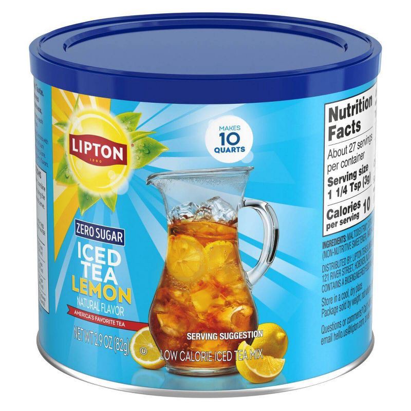 slide 2 of 4, Lipton Zero Sugar Lemon Iced Tea Mix - 2.9oz, 2.9 oz