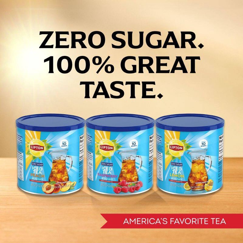 slide 4 of 4, Lipton Zero Sugar Peach Iced Tea Mix - 2.9oz, 2.9 oz