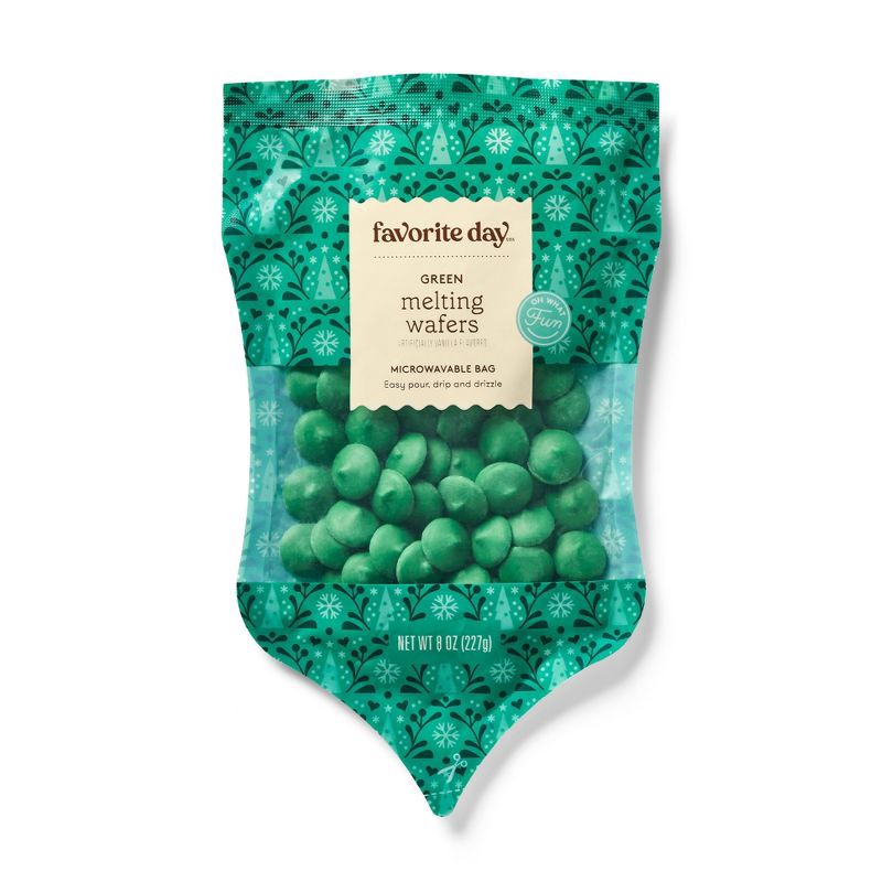 slide 1 of 3, Holiday Green Melting Wafers Microwaveable Bag - 8oz - Favorite Day™, 8 oz