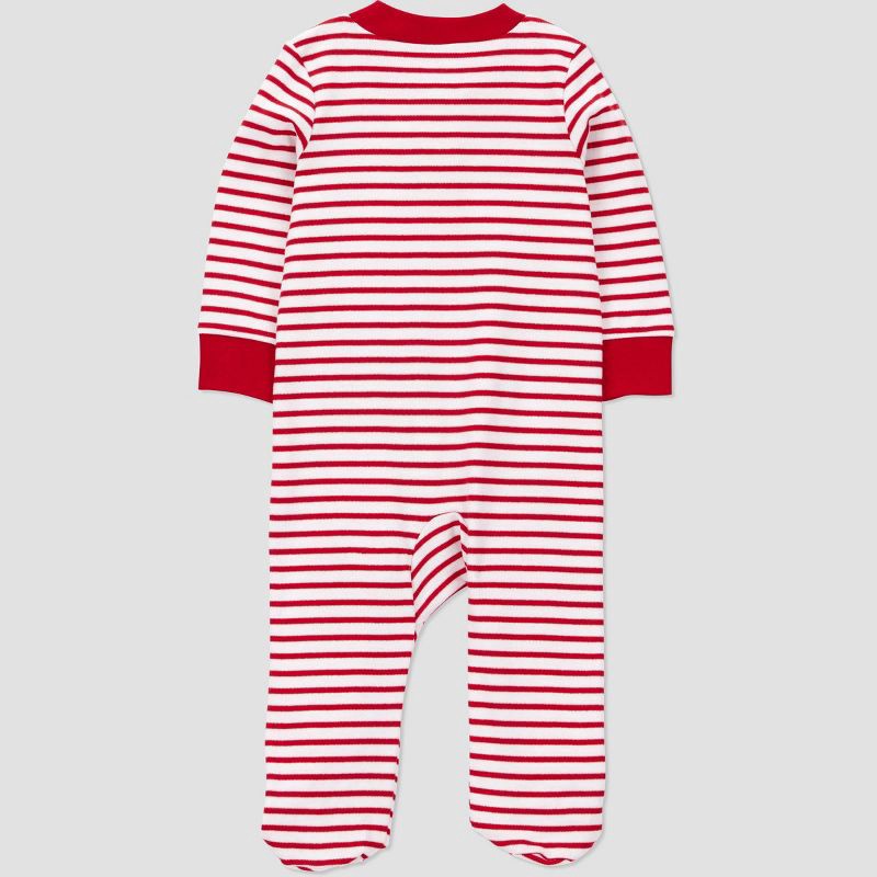 slide 2 of 5, Carter's Just One You® Baby Christmas Striped Santa Claus Sleep N' Play with Hat - Red 6M, 1 ct