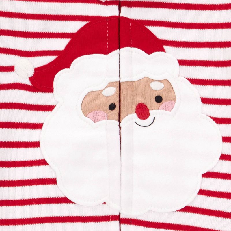 slide 4 of 5, Carter's Just One You® Baby Christmas Striped Santa Claus Sleep N' Play with Hat - Red 6M, 1 ct