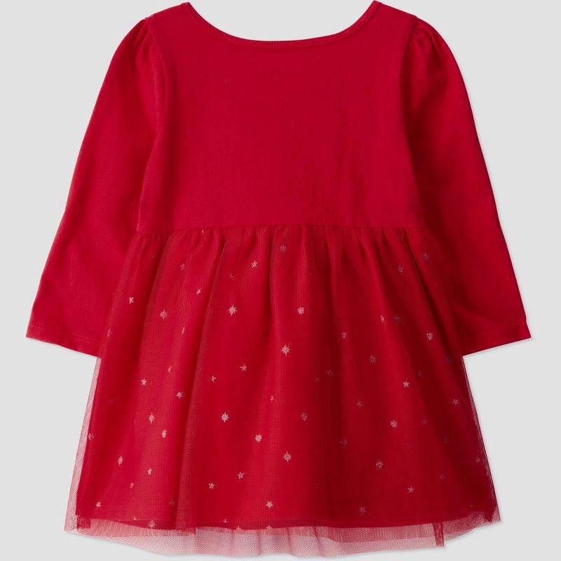 slide 4 of 6, Carter's Just One You® Baby Girls' Christmas Shimmer Bow Tutu Dress - Red 3M, 1 ct