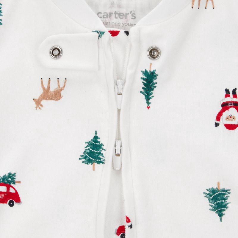 slide 3 of 6, Carter's Just One You® Baby Christmas Village Sleep N' Play with Hat - Off-White 9M, 1 ct