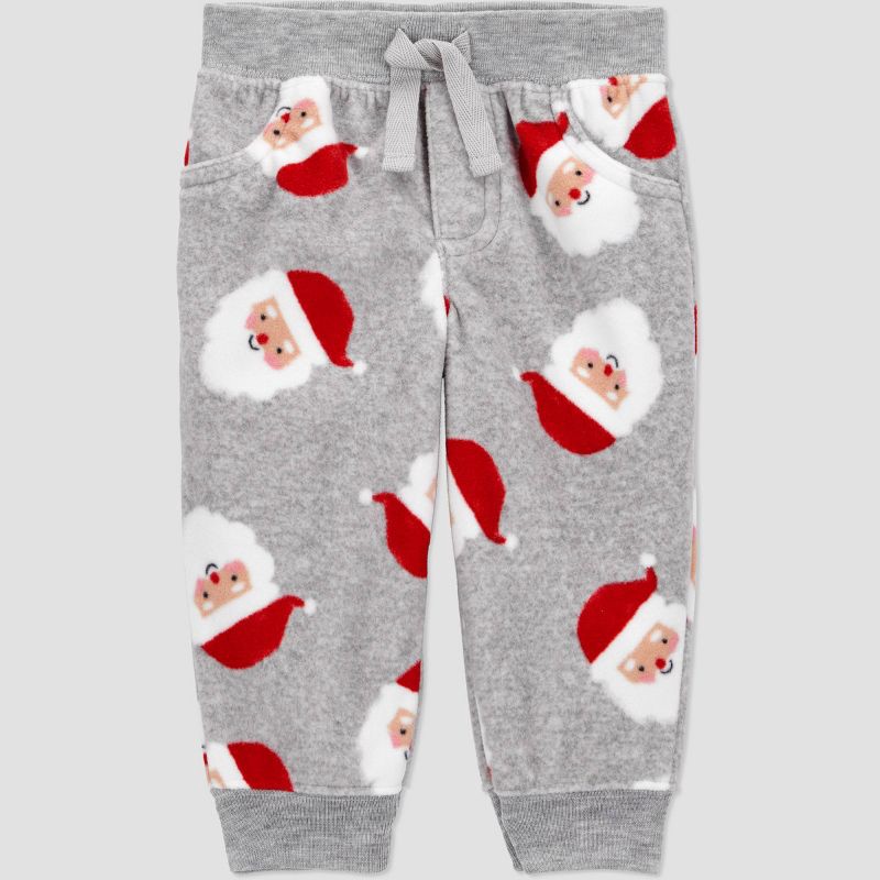 slide 2 of 4, Carter's Just One You® Baby Boys' 2pc Christmas Santa Claus Top and Bottom Set - Gray 6M, 2 ct