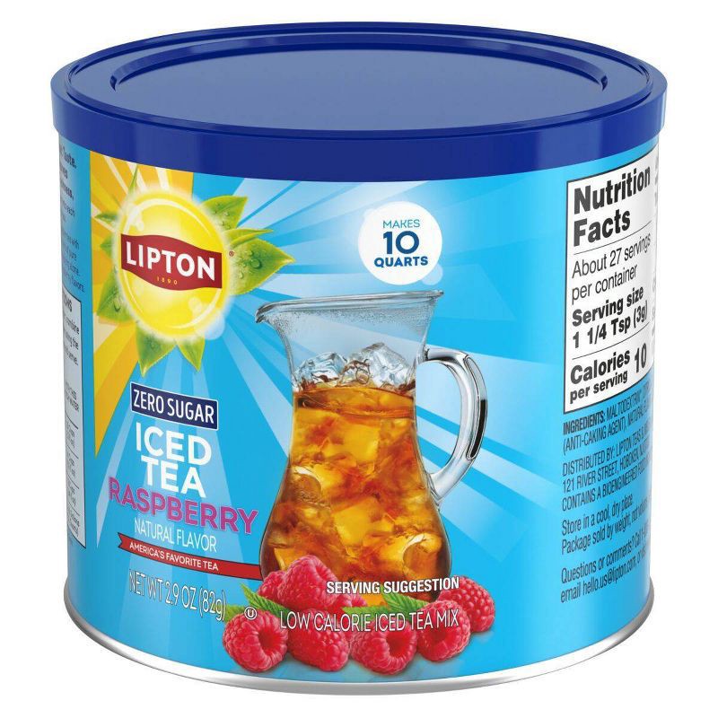 slide 2 of 4, Lipton Zero Sugar Raspberry Iced Tea Mix - 2.9oz, 2.9 oz