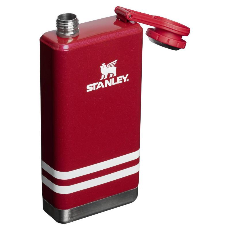 slide 3 of 3, Stanley 8 oz Pre-Party Flask Heritage Red Shimmer, 8 oz