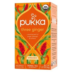 Pukka Three Ginger Organic Herbal Tea Bags - 1.27oz/20ct