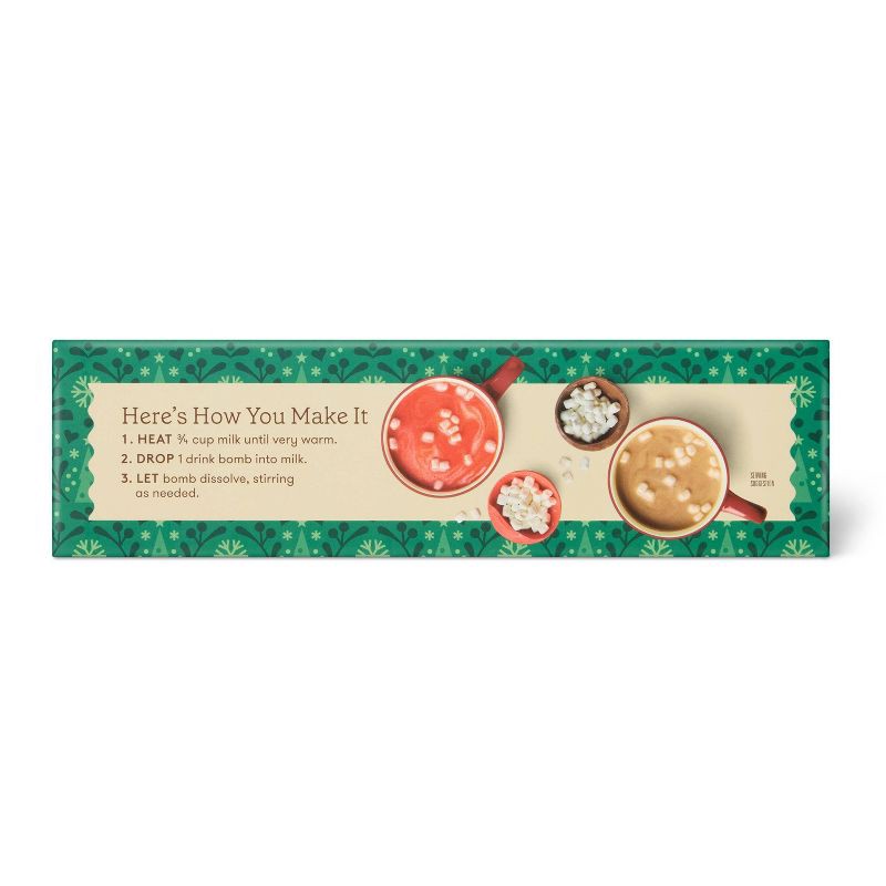 slide 3 of 4, Christmas Hot Drink Bombs - Milk Chocolate & White Chocolate - 3oz - Favorite Day™, 3 oz