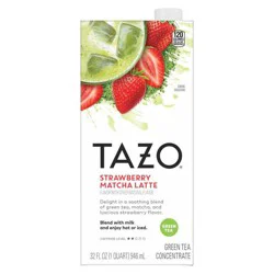 Tazo Strawberry Matcha Latte Sweetened Green Tea Concentrate - 32 fl oz