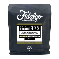 Fidalgo Coffee Roasters Organic French Dark Roast Whole Bean Coffee - 12oz