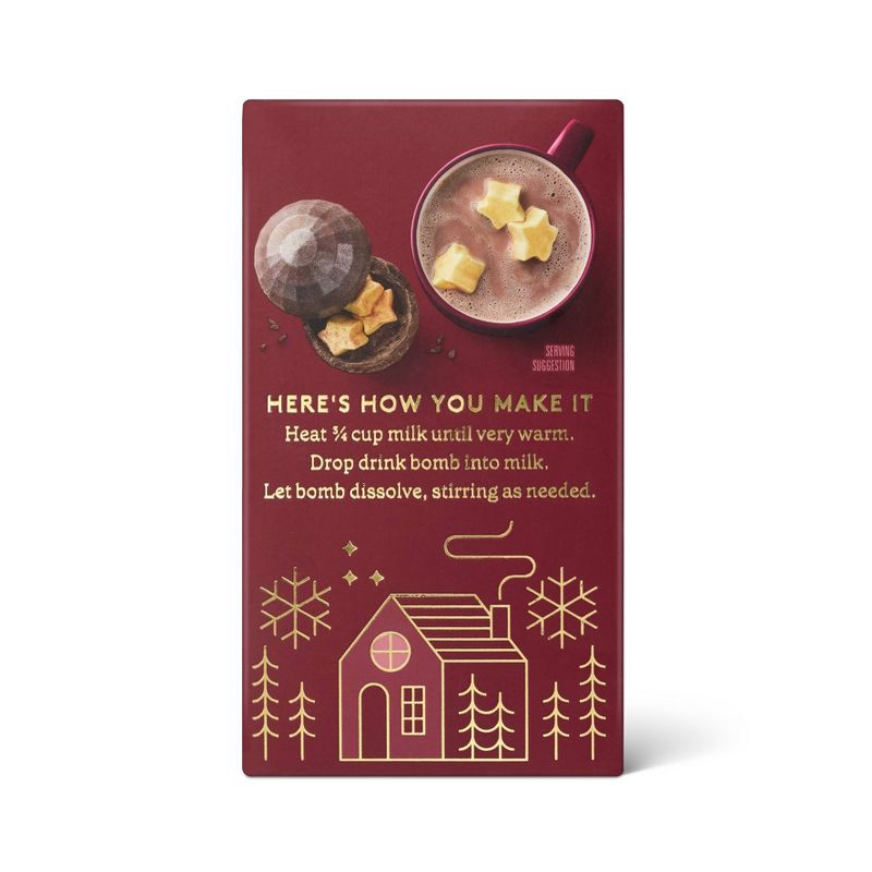 slide 3 of 4, Silver Metallic Disco Hot Christmas Cocoa Bomb with Star Shaped Marshmallows - 1.6oz - Favorite Day™, 1.6 oz