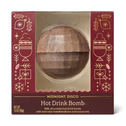Silver Metallic Disco Hot Christmas Cocoa Bomb with Star Shaped Marshmallows - 1.6oz - Favorite Day™