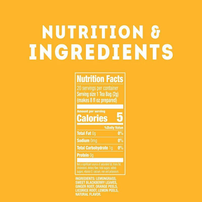 slide 5 of 5, Lipton Lemon Ginger Herbal Tea Bags - 20ct, 20 ct