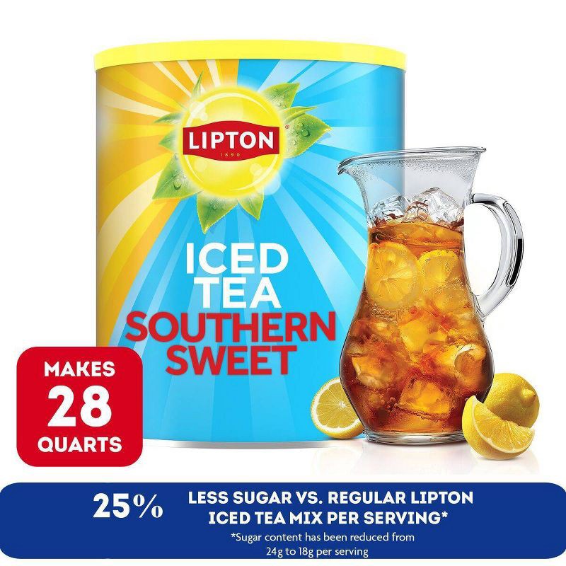 slide 4 of 5, Lipton Southern Sweet Iced Tea Mix - 50.2oz, 50.2 oz