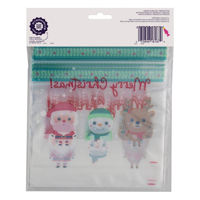 slide 4 of 4, Wilton Merry Christmas Resealable Treat Bag, 1 ct