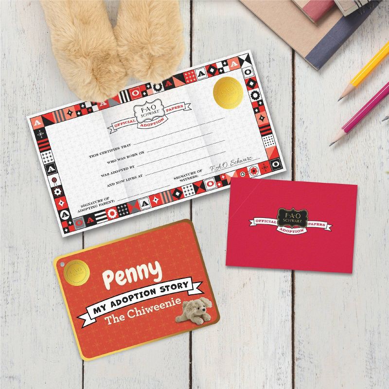 slide 3 of 7, FAO Schwarz 22" Adopt-A-Pets Chiweenie, 1 ct