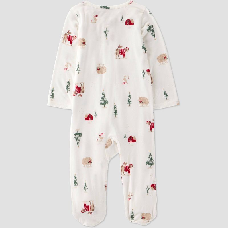 slide 2 of 6, Carter's Just One You® Baby Christmas Animals Sleep N' Play- Ivory Newborn, 1 ct