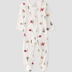 Carter's Just One You® Baby Christmas Animals Sleep N' Play- Ivory Newborn