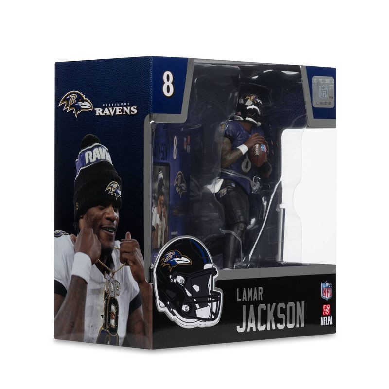 slide 8 of 9, NFL Baltimore Ravens Lamar Jackson 7'' Mini Figure, 1 ct