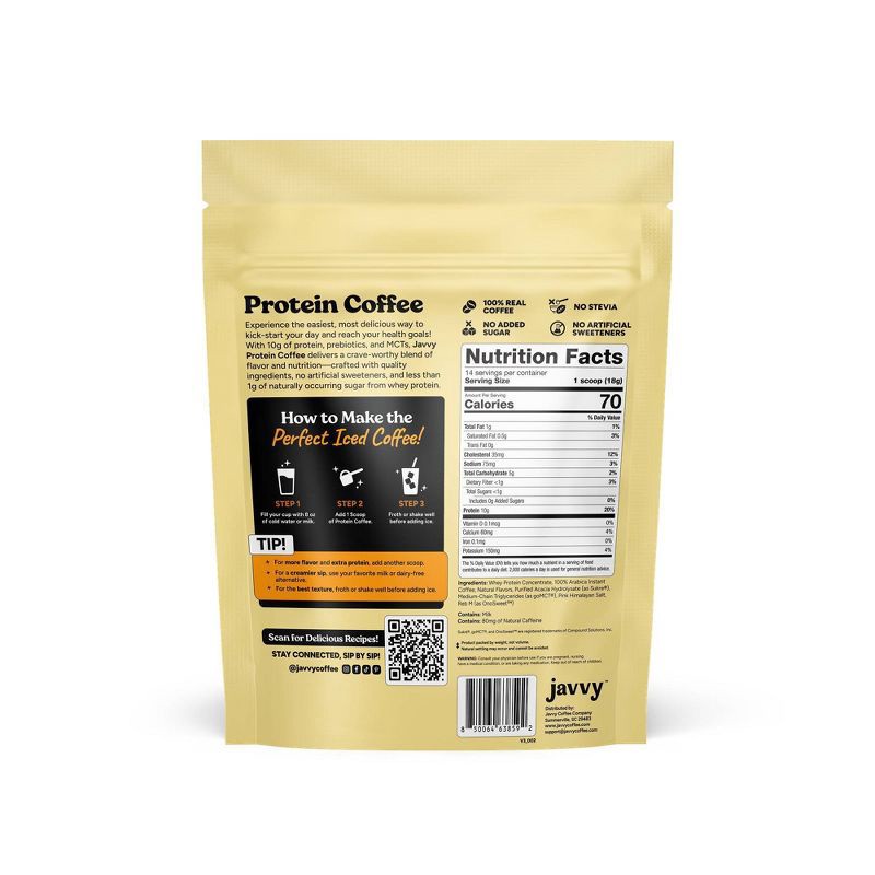 slide 2 of 6, Javvy Original Instant Protein Coffee - 8.8oz, 8.8 oz