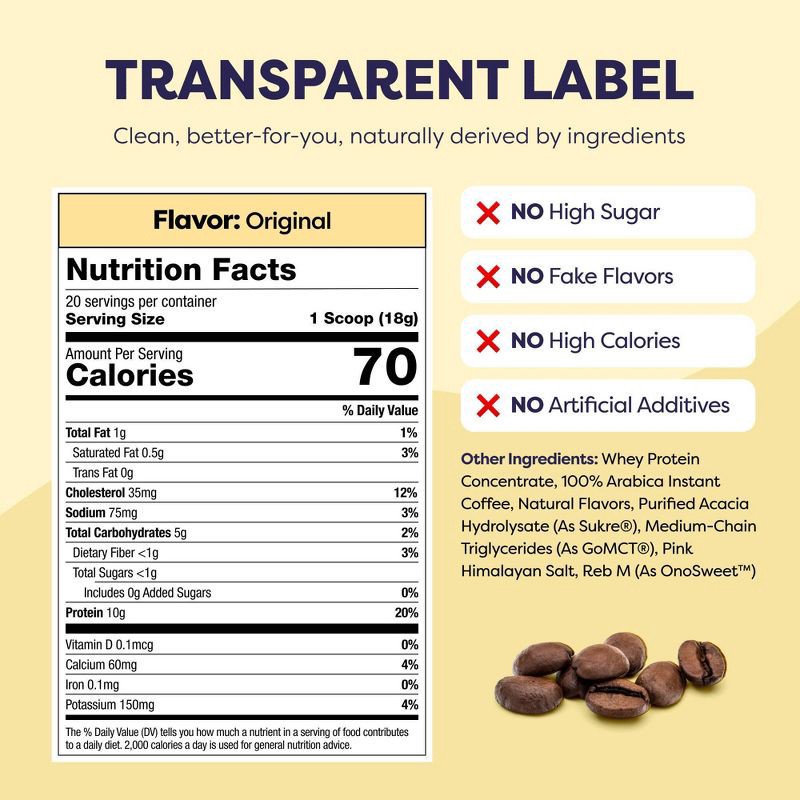 slide 2 of 9, Javvy Original Instant Protein Coffee - 8.8oz, 8.8 oz