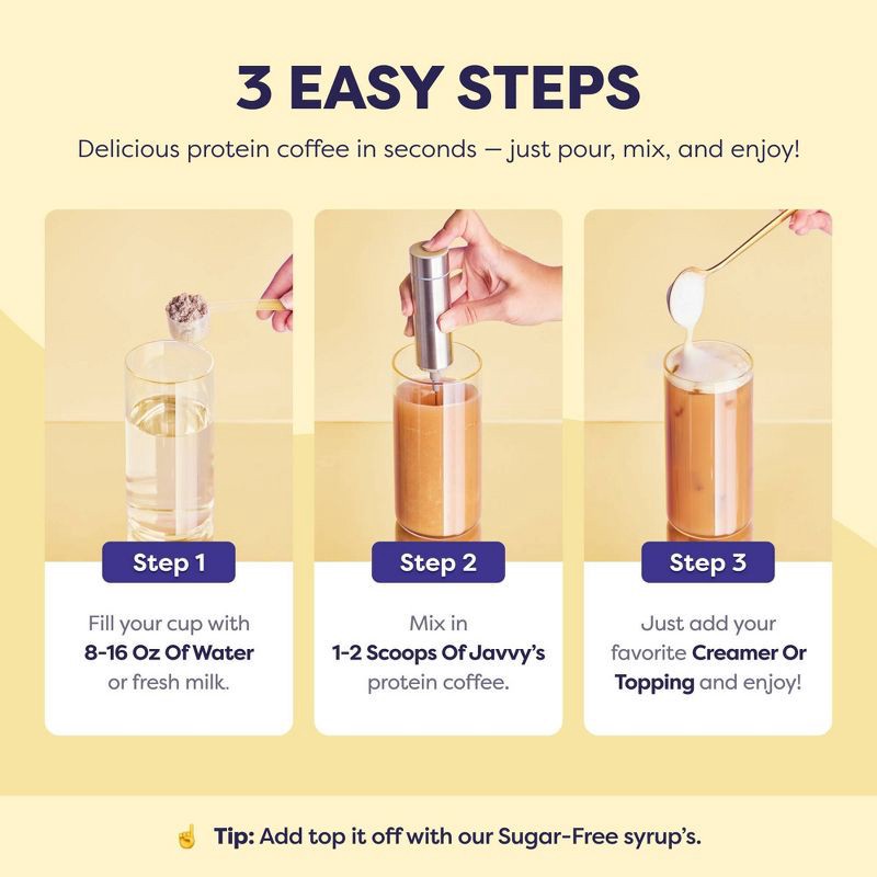slide 7 of 9, Javvy Original Instant Protein Coffee - 8.8oz, 8.8 oz
