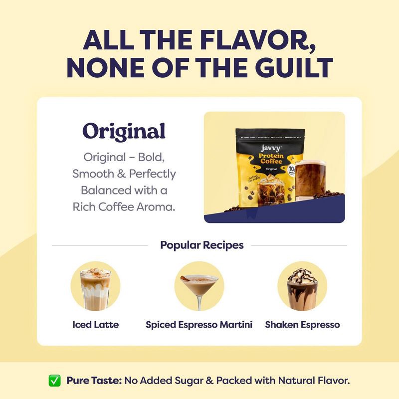 slide 9 of 9, Javvy Original Instant Protein Coffee - 8.8oz, 8.8 oz