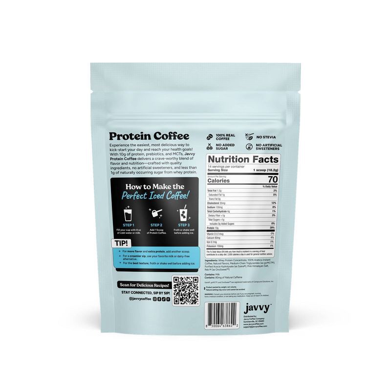 slide 2 of 6, Javvy French Vanilla Instant Protein Coffee - 8.9oz, 8.9 oz
