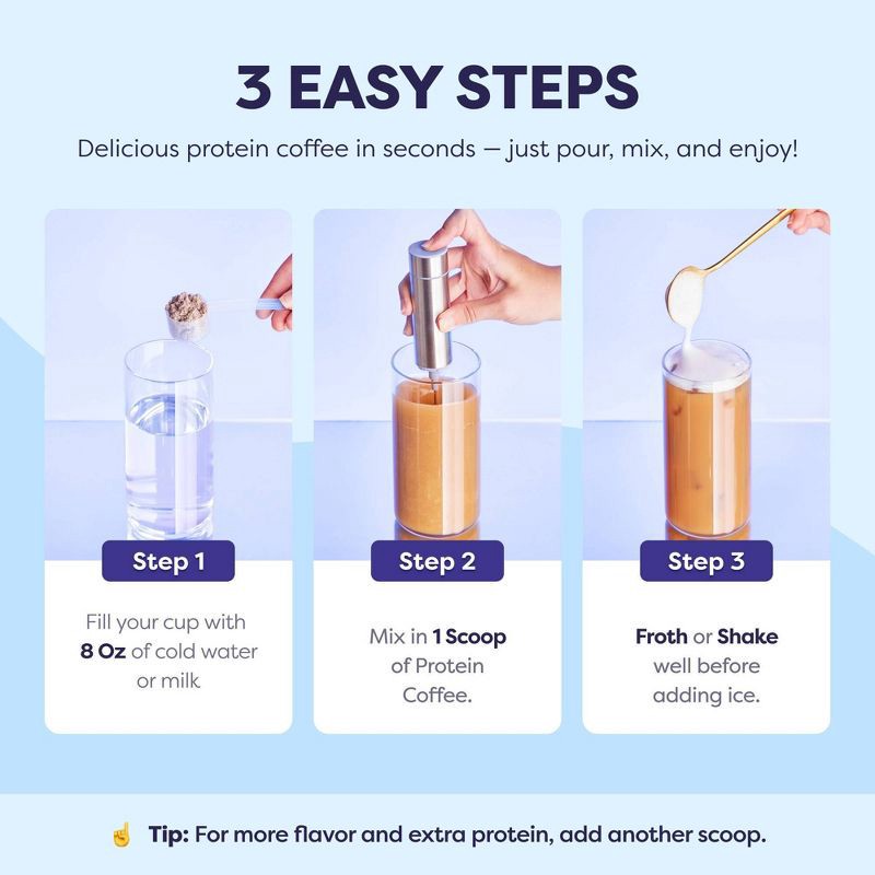 slide 4 of 6, Javvy French Vanilla Instant Protein Coffee - 8.9oz, 8.9 oz