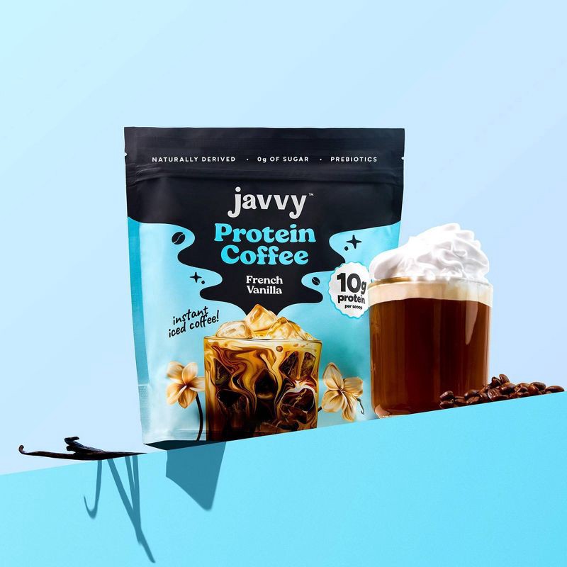 slide 5 of 6, Javvy French Vanilla Instant Protein Coffee - 8.9oz, 8.9 oz