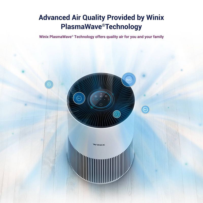 slide 9 of 10, WINIX T500 Air Purifier for Home Room up to1204 sq ft with Air Quality Monitor True HEPA Carbon Filter, 1 ct