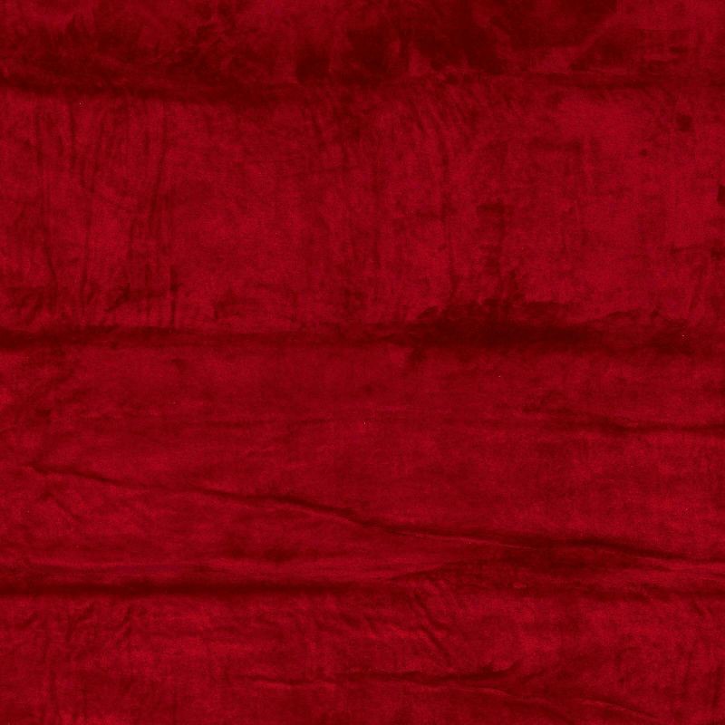 slide 5 of 5, Solid Plush Throw Blanket with Faux Shearling Reverse Red - Threshold™, 1 ct