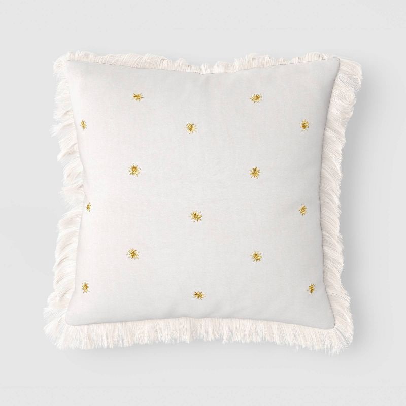 slide 1 of 4, Simple Star Throw Pillow Ivory - Threshold™, 1 ct