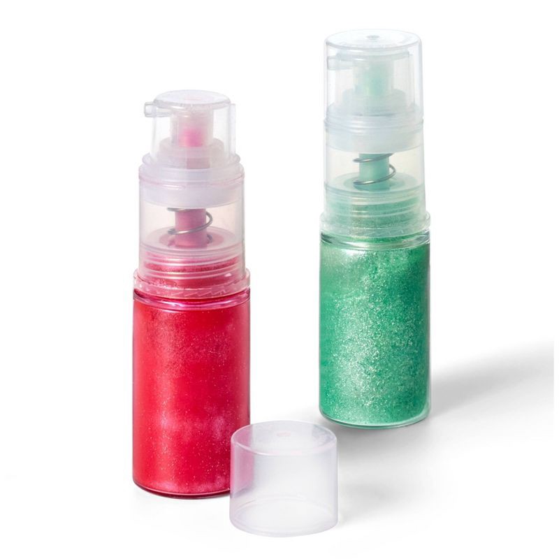 slide 4 of 5, Holiday Red & Green Glitter Dust Pump - 0.28oz - Favorite Day™, 0.28 oz