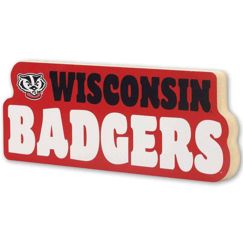 slide 3 of 4, NCAA Wisconsin Badgers Chunky Block Wood Wall Art, 1 ct