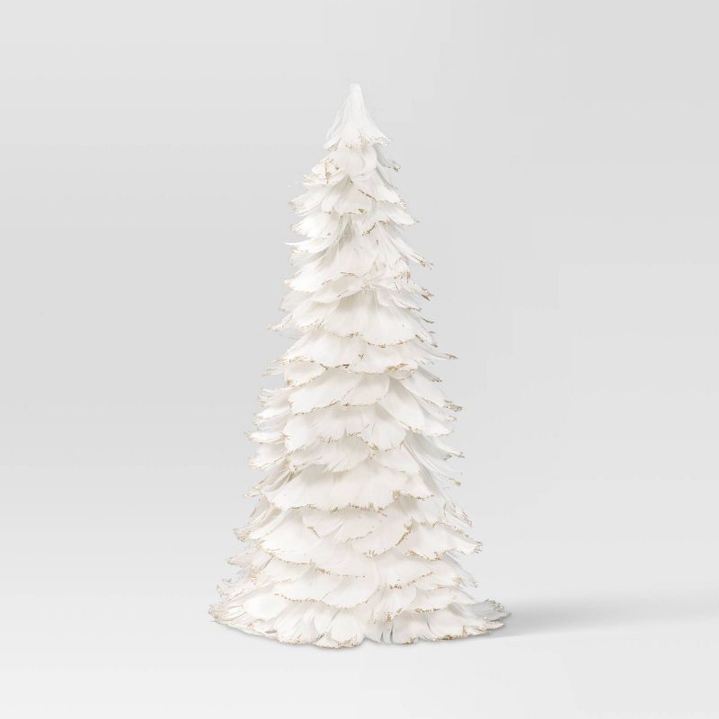 slide 1 of 3, Medium Feather Christmas Tree White - Threshold™, 1 ct