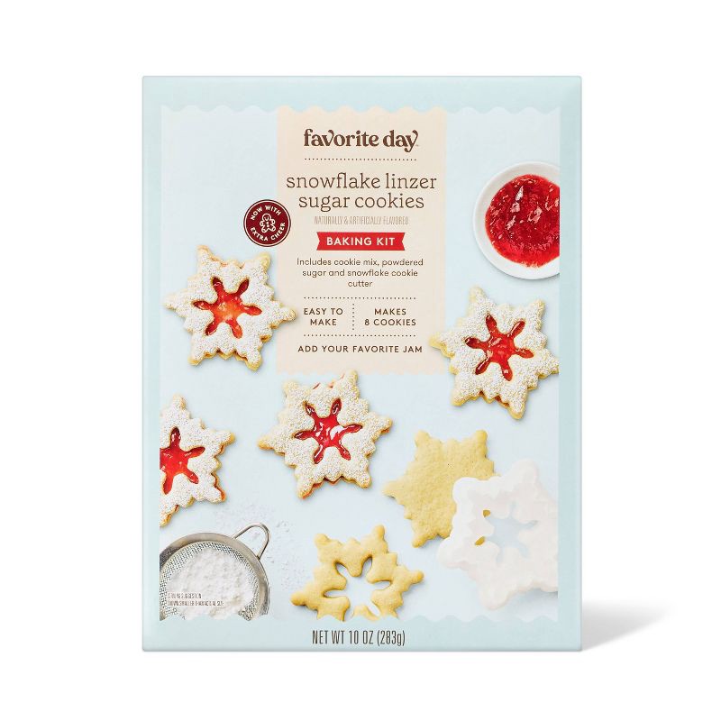 slide 1 of 4, Holiday Linzer Sandwich Cookie Baking Kit - 10oz - Favorite Day™, 10 oz